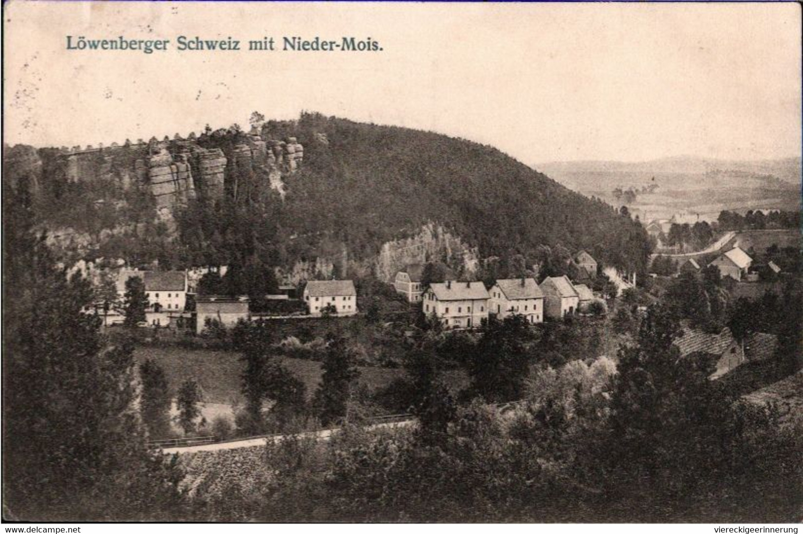 ! Alte Ansichtskarte Nieder Mois B. Löwenberg In Schlesien, 1912 - Schlesien