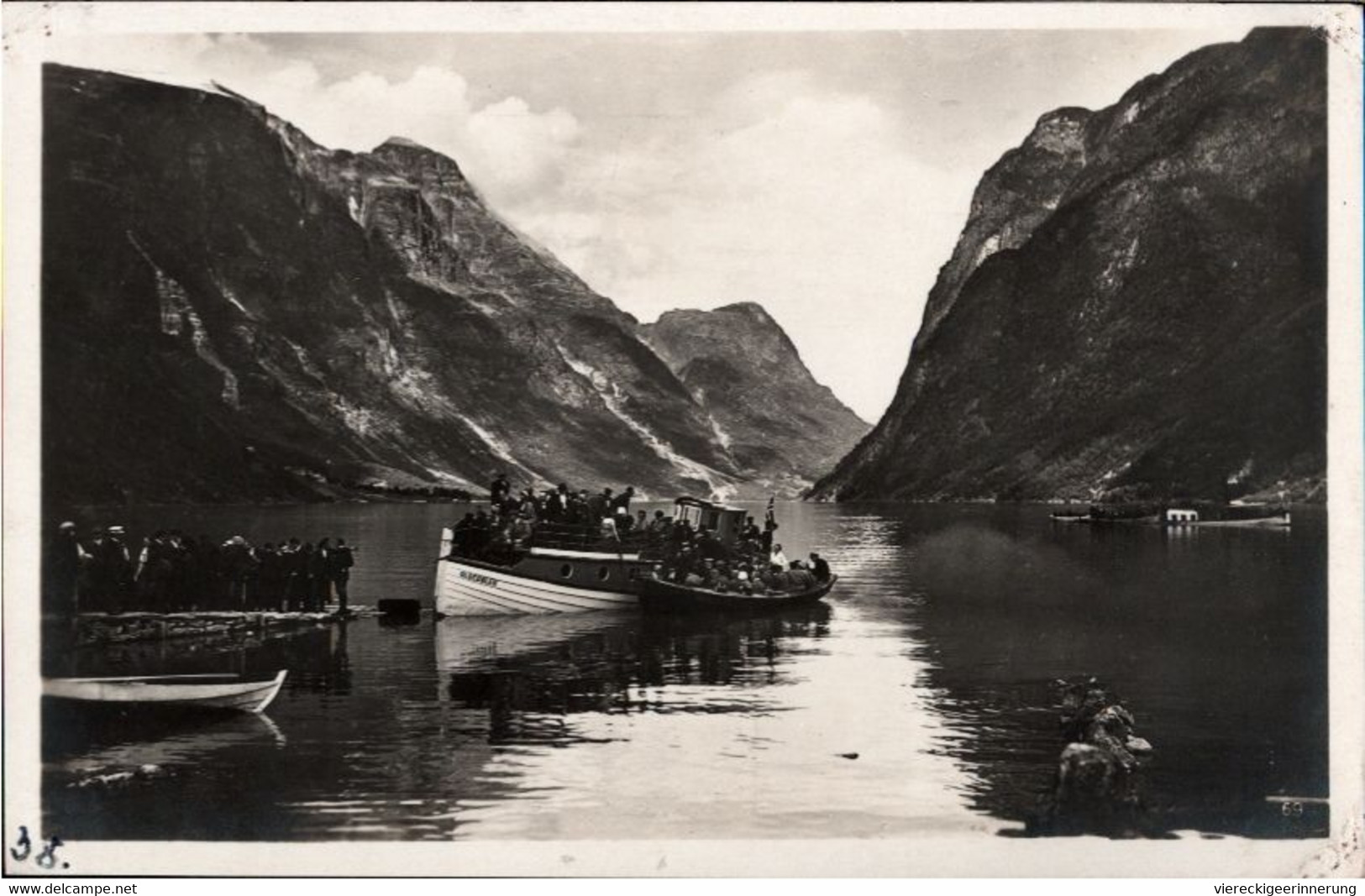 ! Alte Ansichtskarte , Fotokarte, Photo, Oldenvand, Ship, Fjord, Norwegen, Norway, Norge, Norvege - Norway