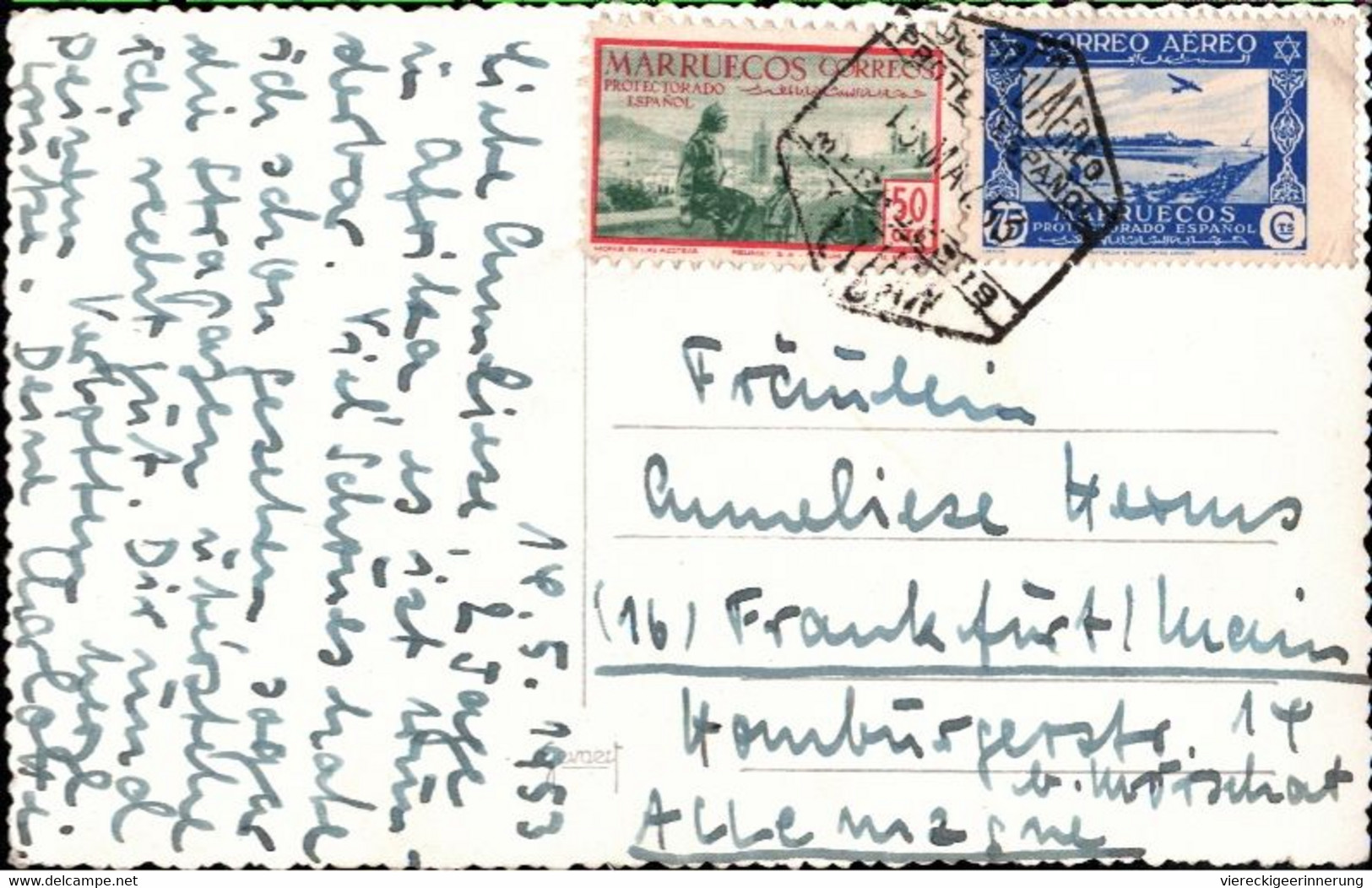 ! Alte Ansichtskarte Tetuán, 1953, Marokko - Other & Unclassified