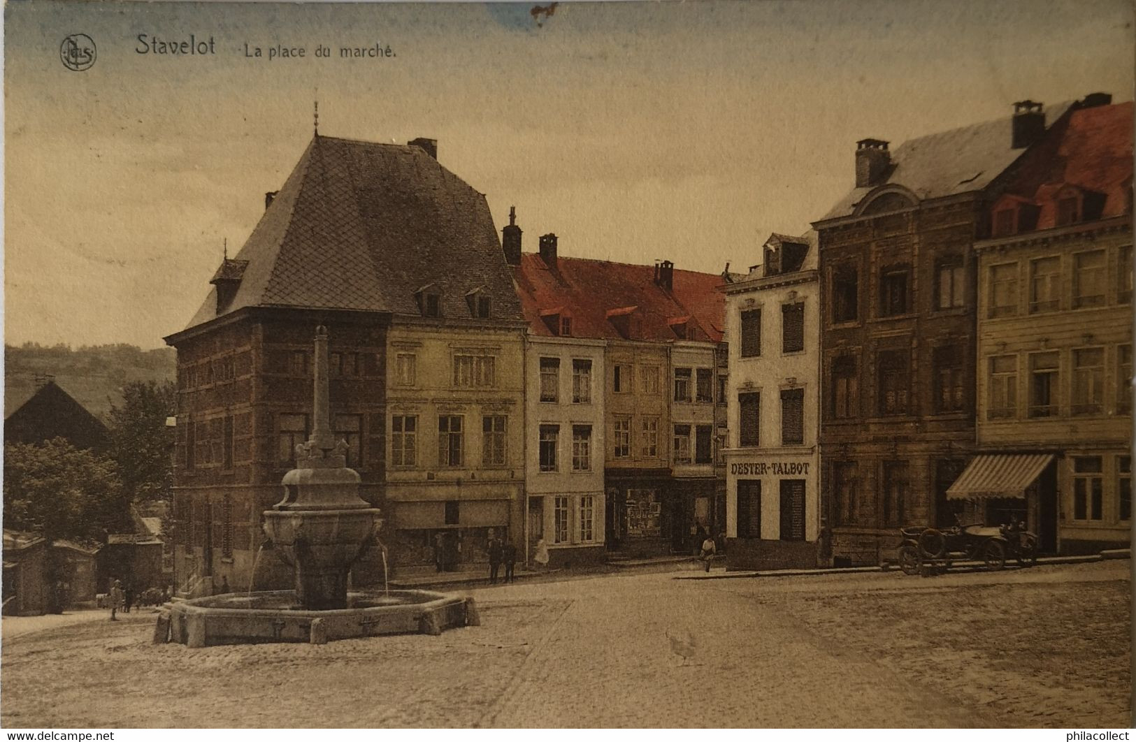 Stavelot // Place Du Marche (color) 1930 - Stavelot