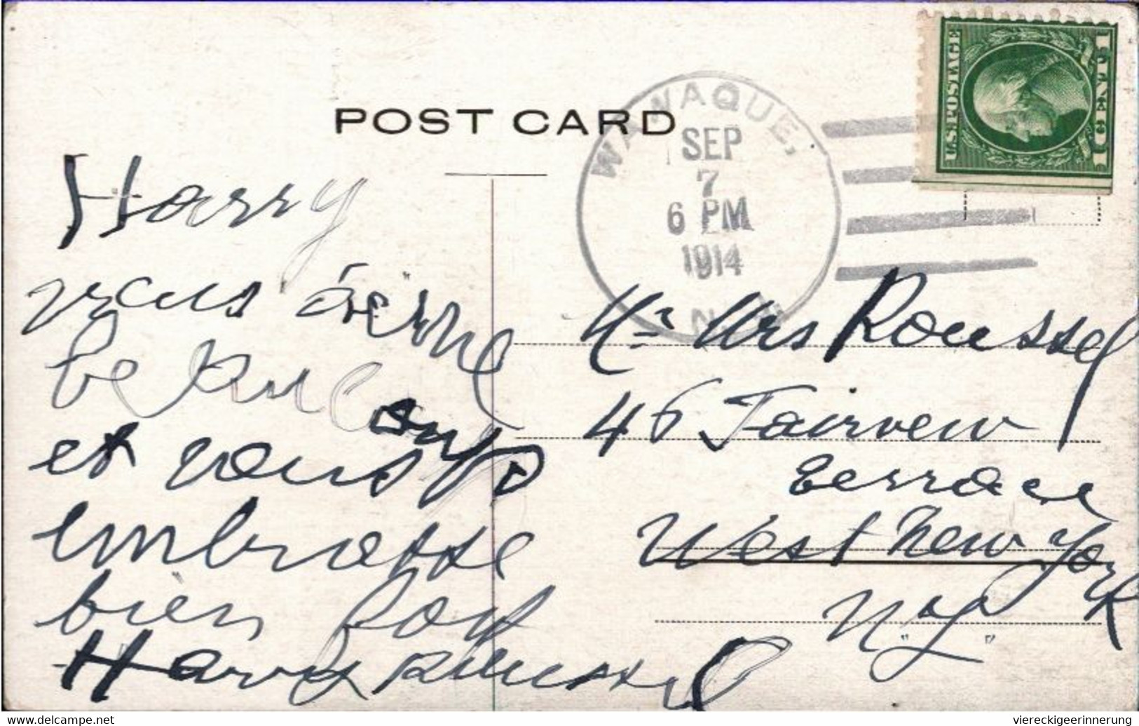 ! Alte Ansichtskarte, Old Postcard Midvale, New Jersey, Villa Trinchieri, 1914, USA - Other & Unclassified