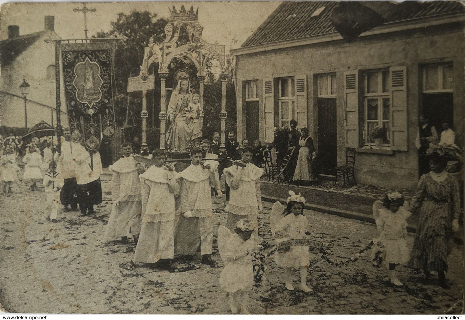 Wilrijk - Wilryck (Antwerpen) Processie Van Den H. Rozenkrans 19?? Vlekkig Rand Beschadiging - Antwerpen