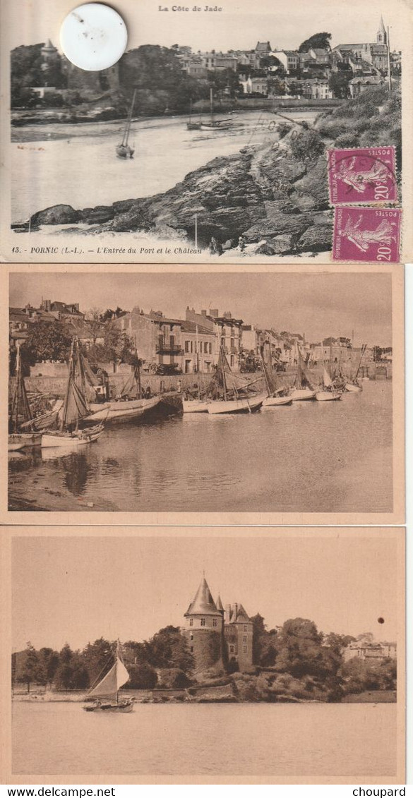 44 - 6 Cartes Postales Anciennes De PORNIC - Pornic