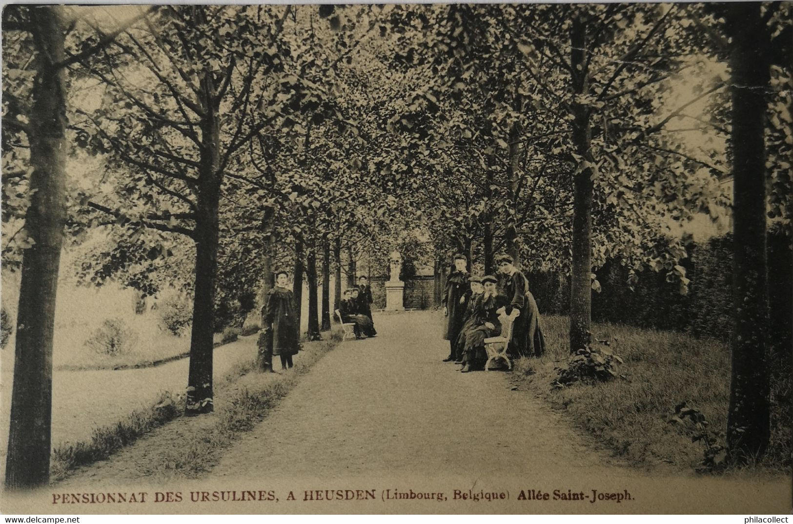 Heusden (Lim. Belgie) Pensionnat - Allee Saint Joseph (animee) 190? - Heusden-Zolder