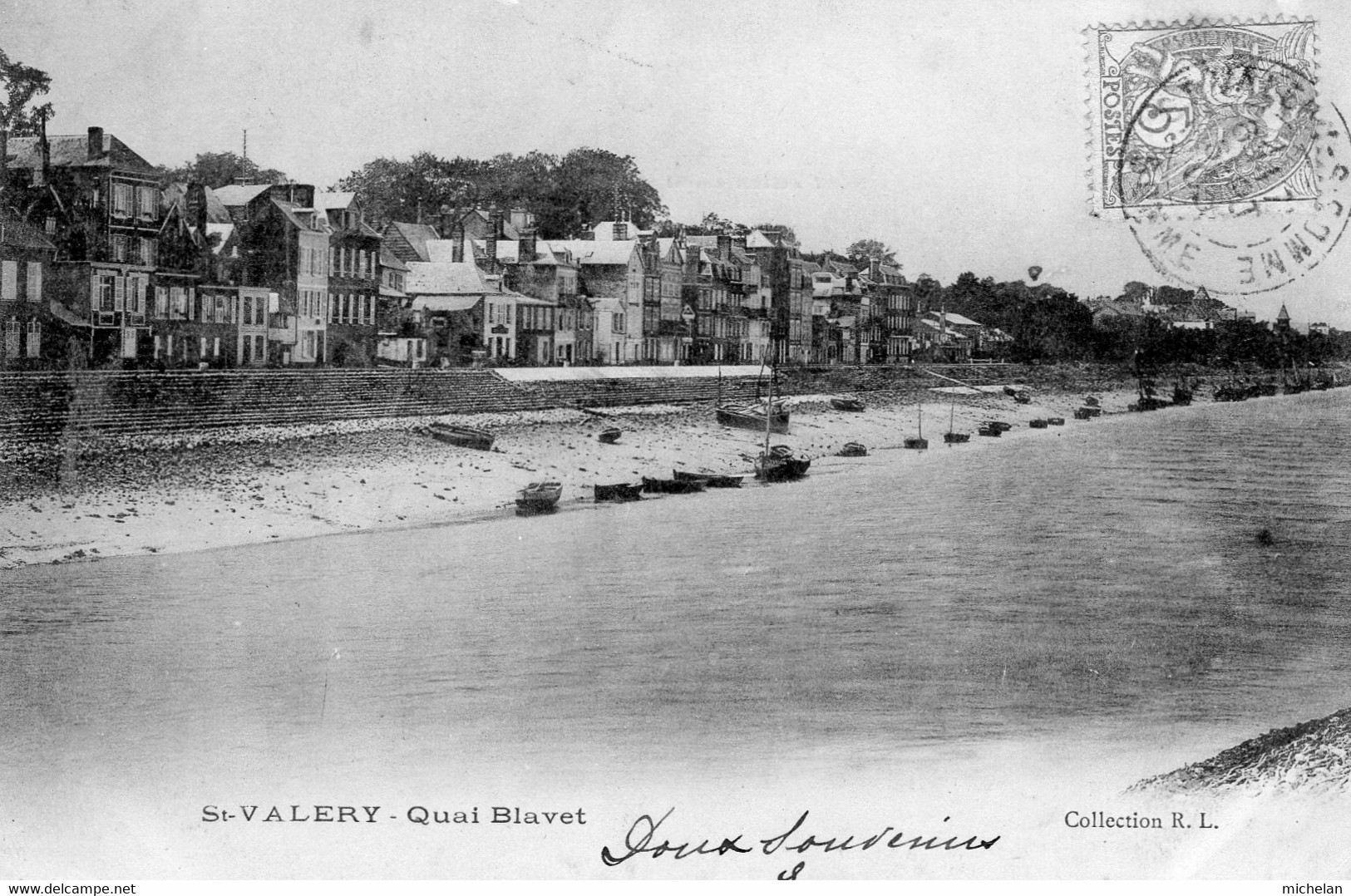 CPA   80   ST-VALERY---QUAI BLAVET---1903 - Saint Valery Sur Somme