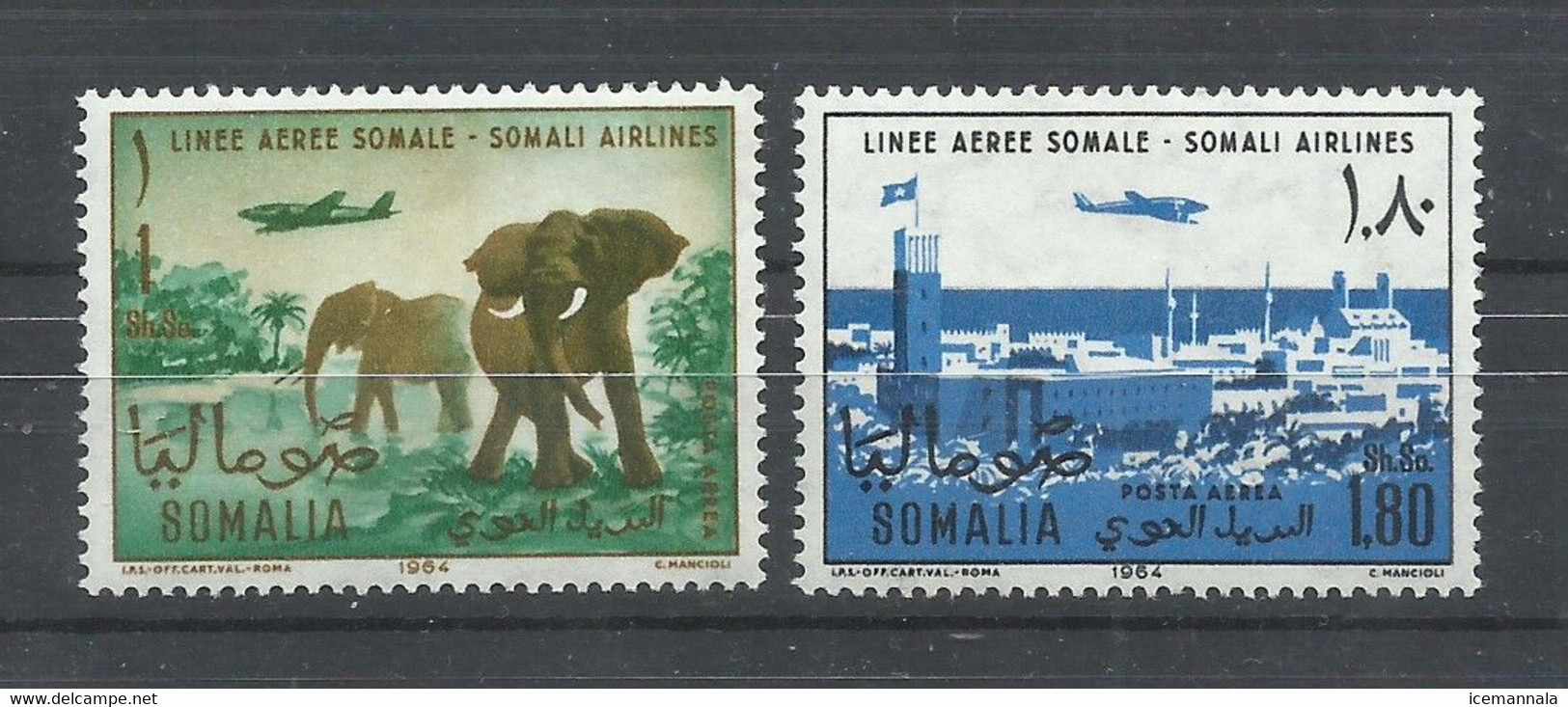 SOMALIA   YVERT  AEREO  30/31    MNH  ** - Somalie (1960-...)