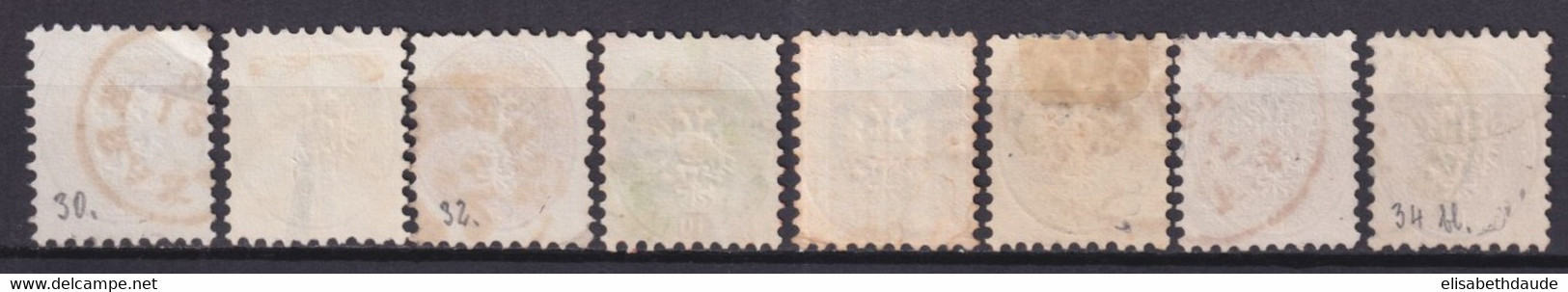 AUTRICHE - 1863 - YVERT N°27/31 OBLITERES - SERIE COMPLETE AVEC VARIETES TEINTES / OBLIERATIONS ! - Gebraucht