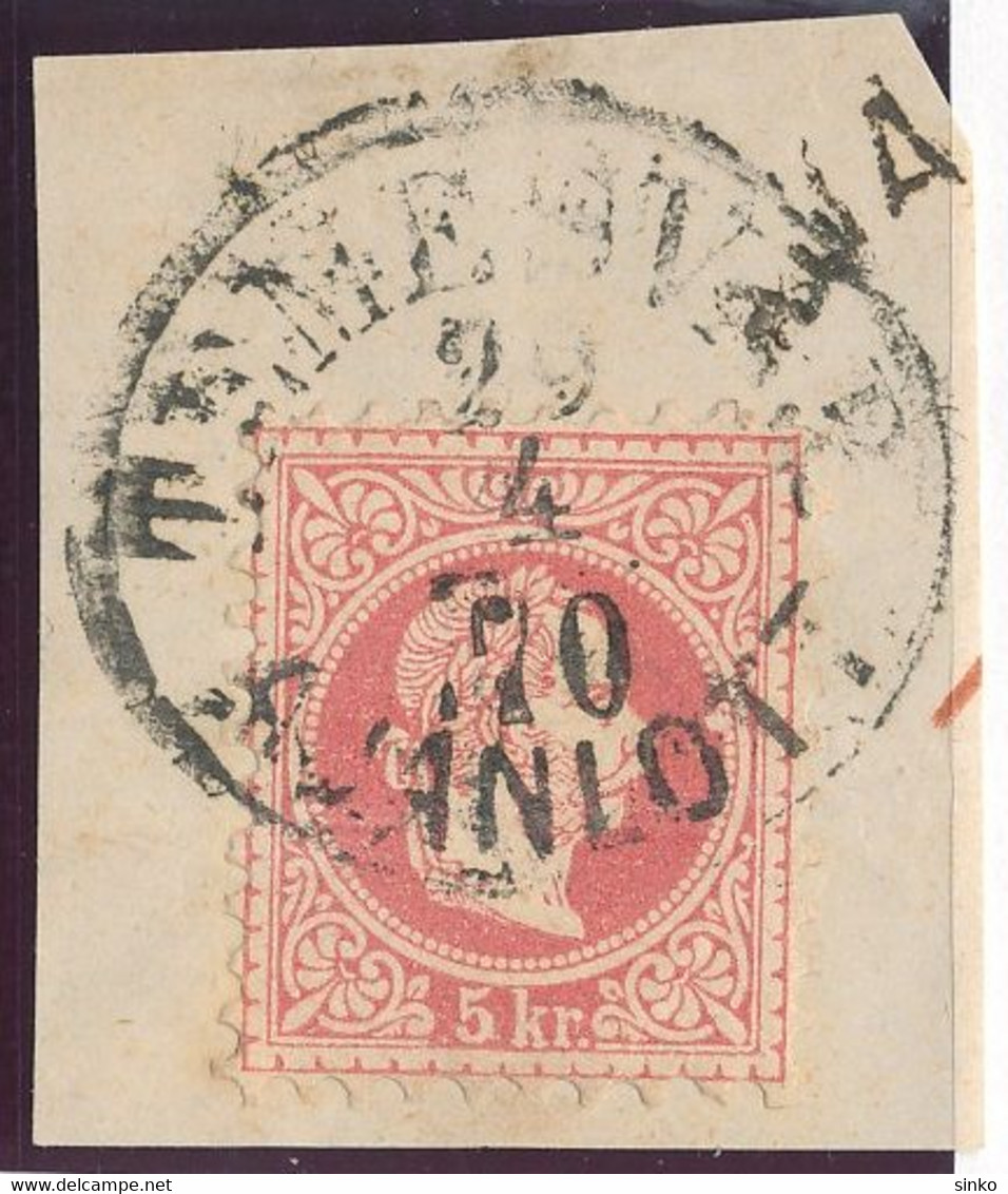 1867. Typography 5kr Stamp, TEMESVAR/REGISTERED - ...-1867 Préphilatélie