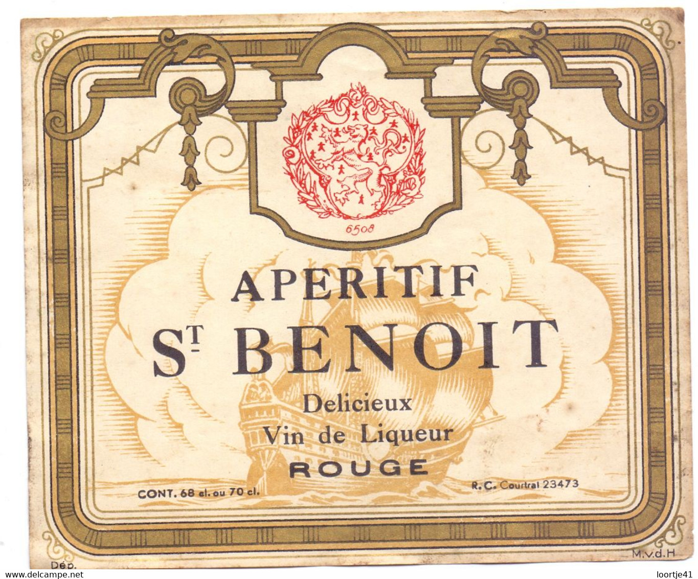 Etiket Etiquette - Vin De Liqueur - Aperitif St Benoit - Alcohols & Spirits