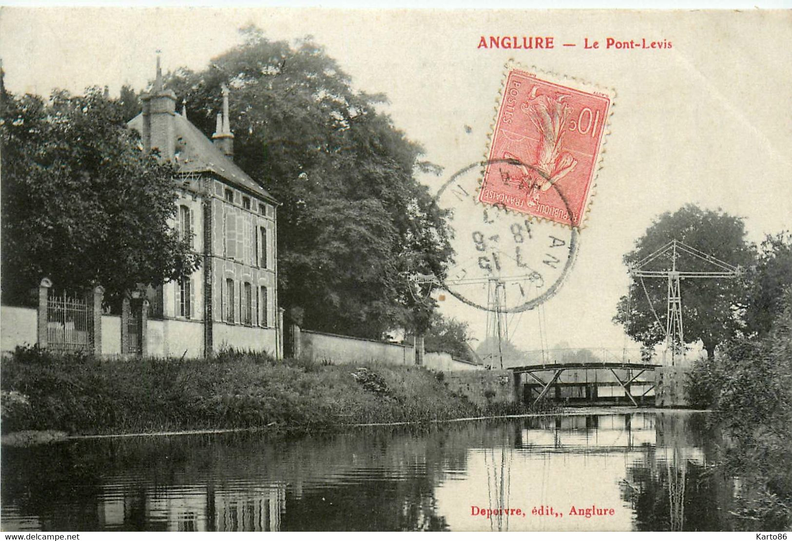 Anglure * Un Coin Du Village Et Le Pont Levis * 1907 - Anglure