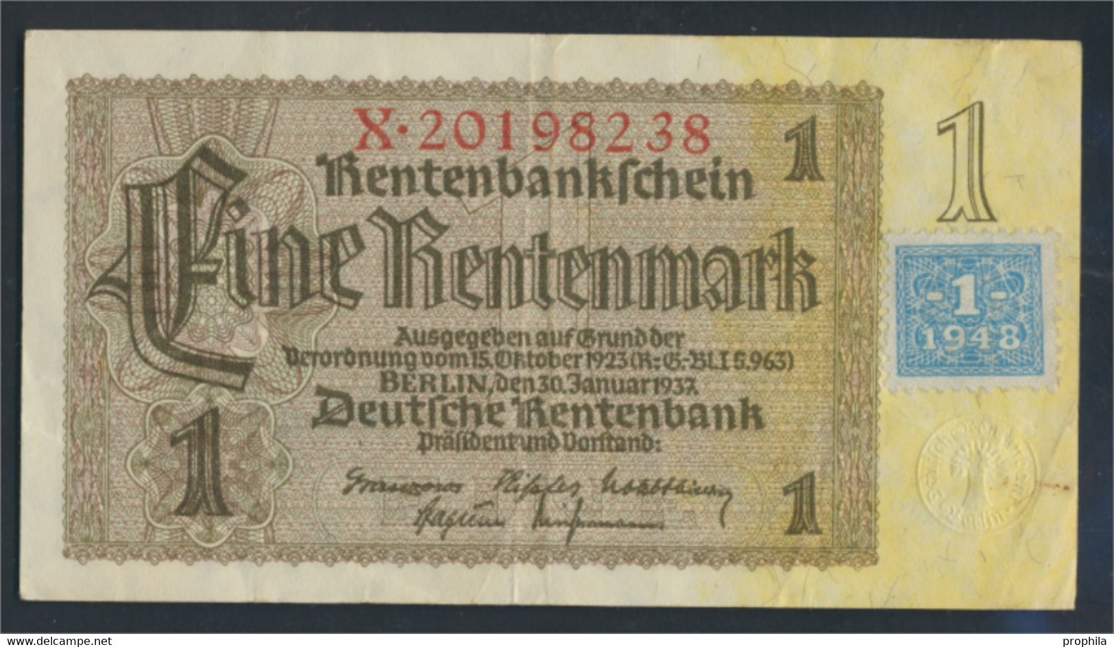 DDR Rosenbg: 330b, Kupon Auf Nr. 166b Gebraucht (III) 1948 1 DM Auf 1 RM (9810772 - 1 Deutsche Mark