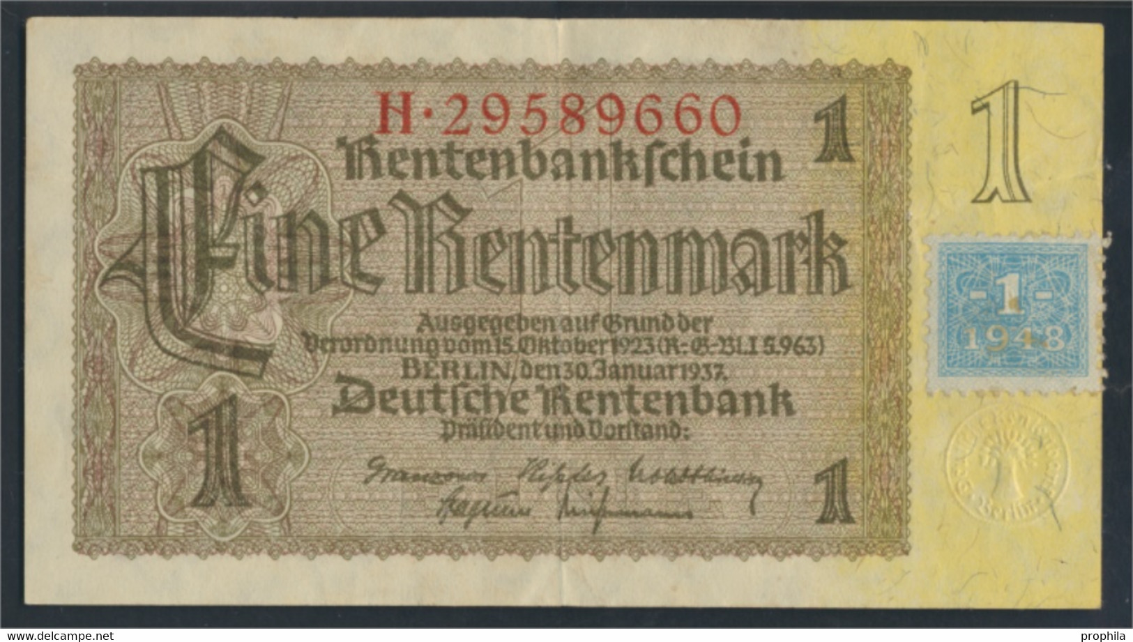 DDR Rosenbg: 330b, Kupon Auf Nr. 166b Gebraucht (III) 1948 1 DM Auf 1 RM (9810773 - 1 Deutsche Mark