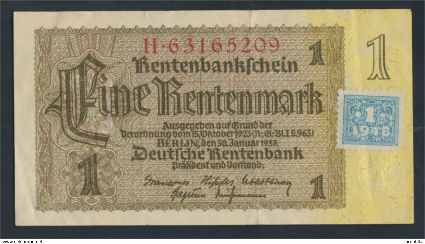 DDR Rosenbg: 330b, Kupon Auf Nr. 166b Gebraucht (III) 1948 1 DM Auf 1 RM (9810774 - 1 Deutsche Mark