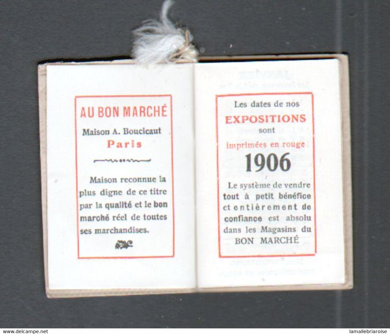 Calendrier 1906 Petit Format Le Bon Marché - Kleinformat : 1901-20