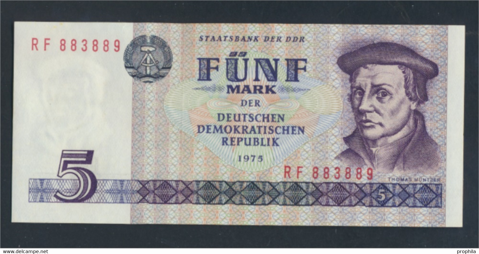 DDR Rosenbg: 361c, Kontrollnummer 6stellig , Computersatz Ab 1987 In Umlauf Bankfrisch 1975 5 Mark (9810882 - 5 Mark