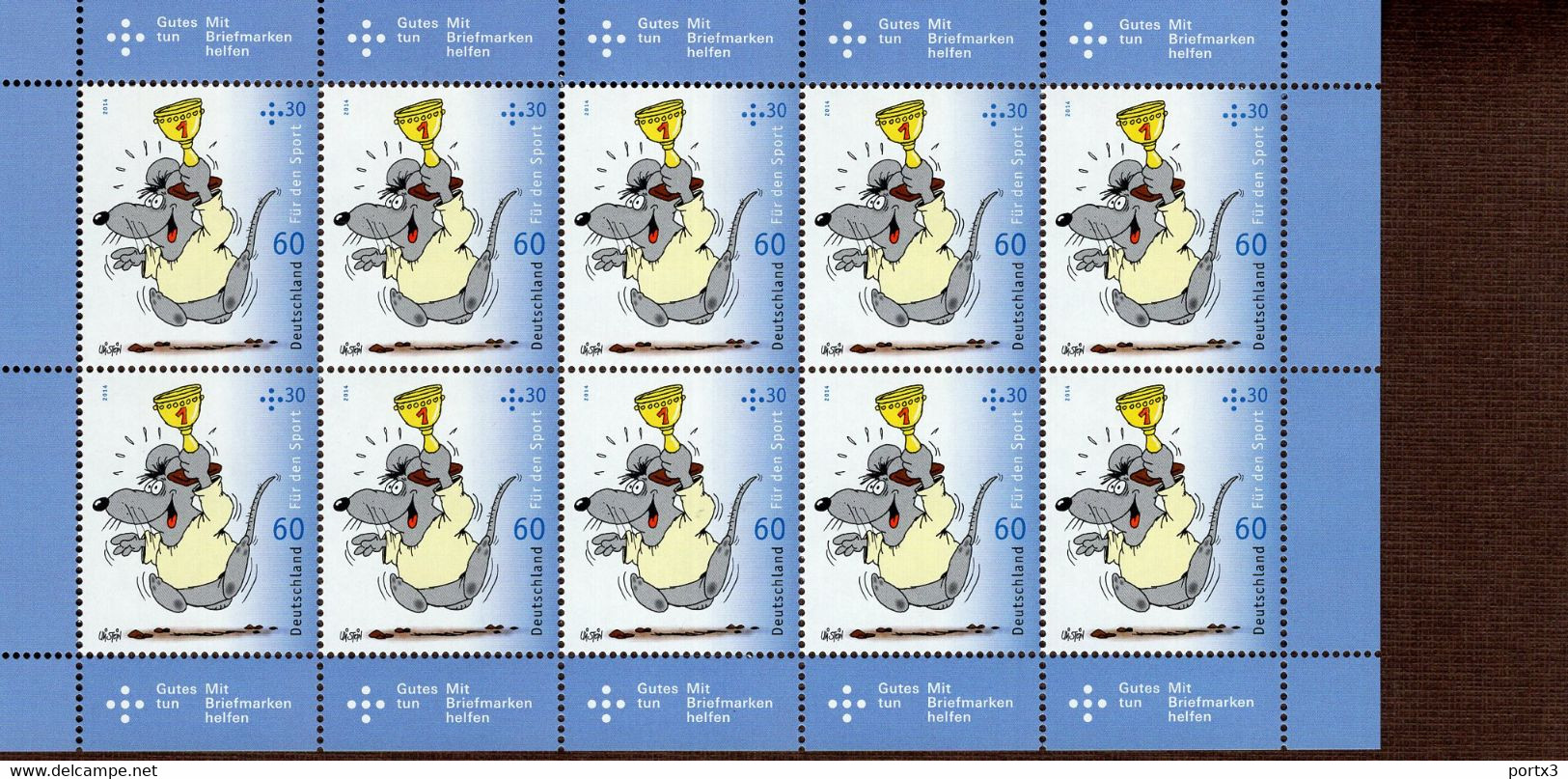 Bund Kleinbogen 3075 - 3077 Cartoons MNH  Postfrisch ** Neuf - 2011-2020