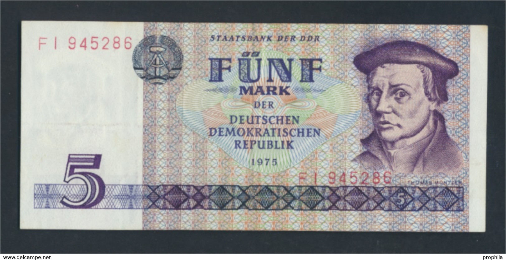 DDR Rosenbg: 361a, Kontrollnummer 6stellig, Typensatz Ab 1979 In Umlauf Gebraucht (III) 1975 5 Mark (9810731 - 5 Mark