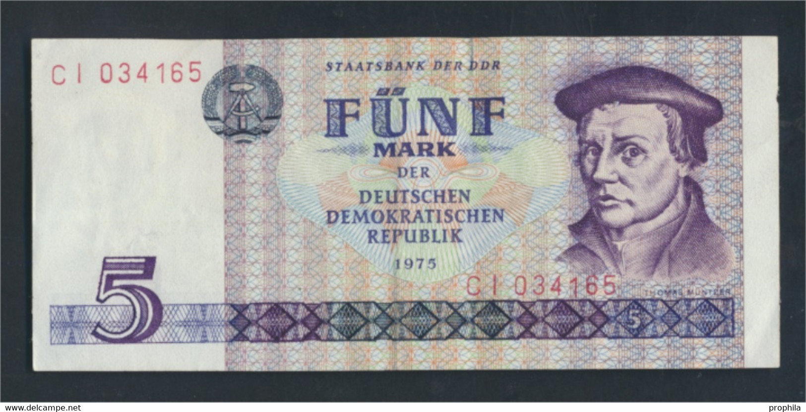 DDR Rosenbg: 361a, Kontrollnummer 6stellig, Typensatz Ab 1979 In Umlauf Gebraucht (III) 1975 5 Mark (9810734 - 5 Mark