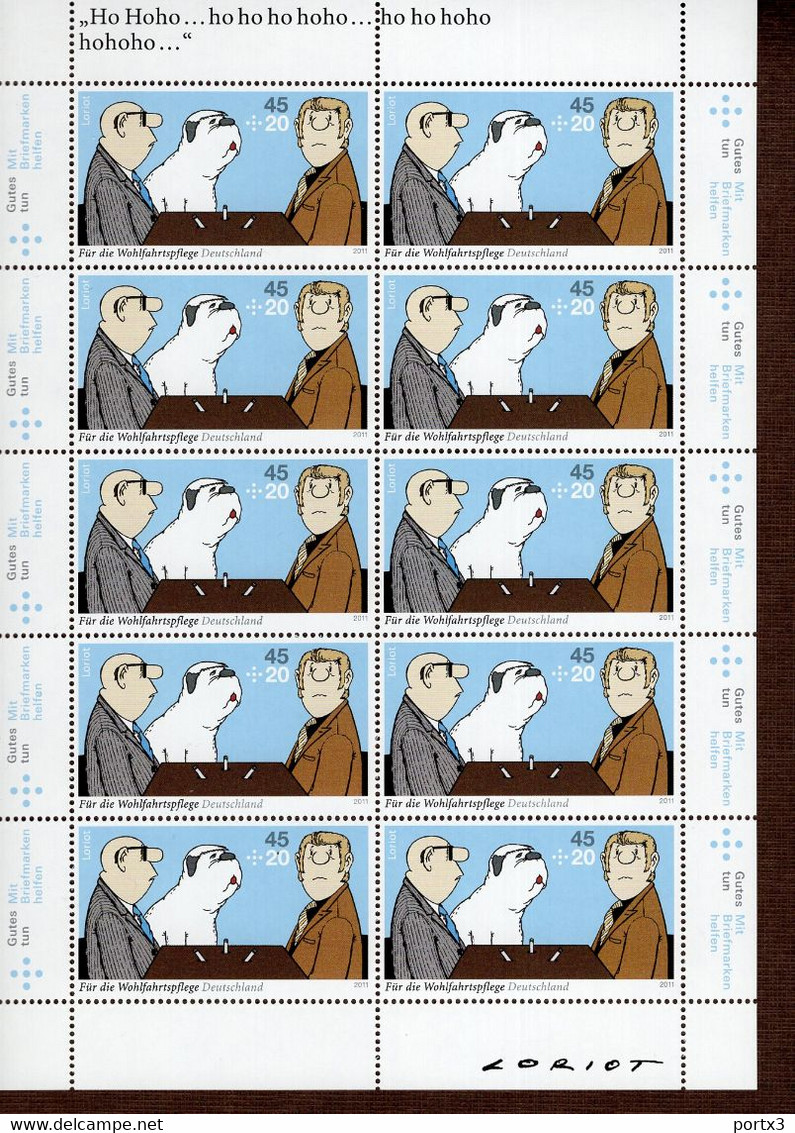 Bund Kleinbogen 2836 - 2839 Loriot MNH  Postfrisch ** Neuf - 2011-2020