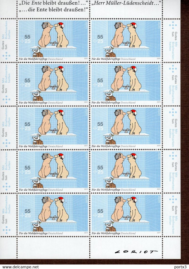 Bund Kleinbogen 2836 - 2839 Loriot MNH  Postfrisch ** Neuf - 2011-2020