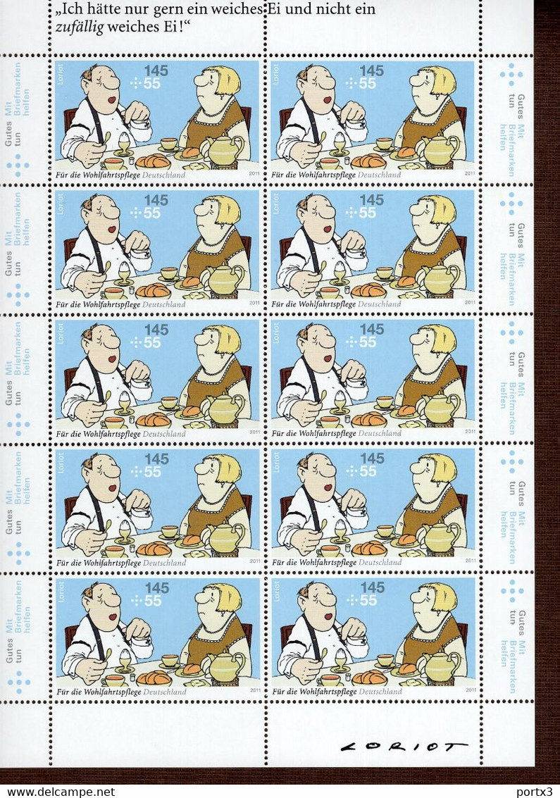 Bund Kleinbogen 2836 - 2839 Loriot MNH  Postfrisch ** Neuf - 2011-2020