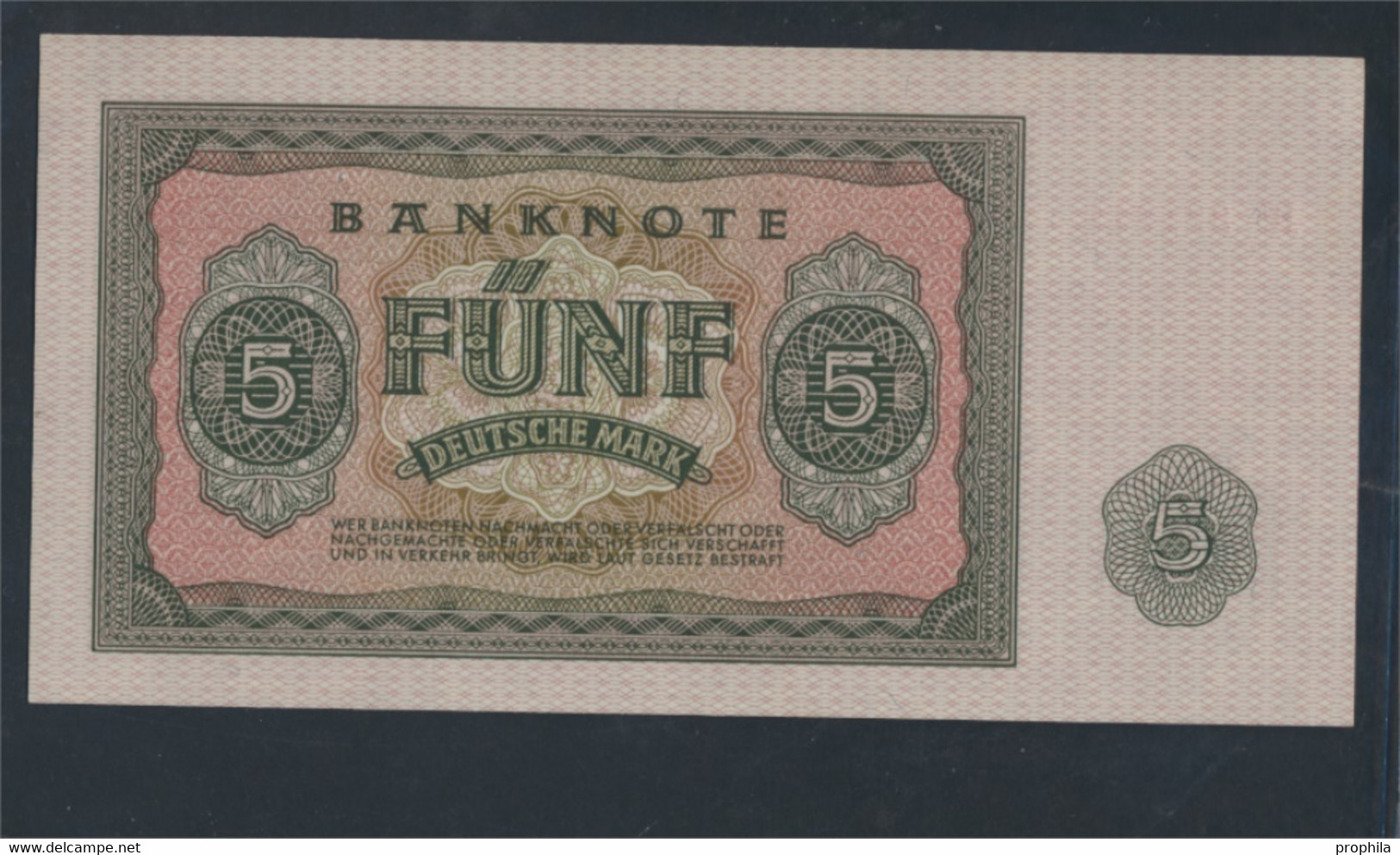 DDR Rosenbg: 349a, KN 6stellig, Davor Zwei Buchstaben Bankfrisch 1955 5 Deutsche Mark (9810838 - 5 Deutsche Mark