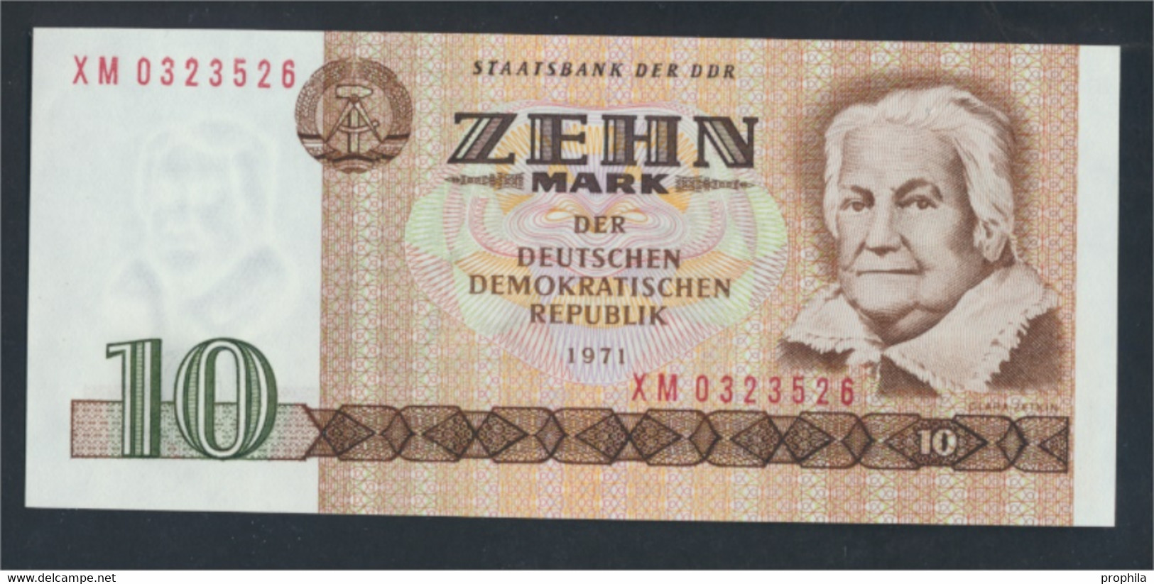 DDR Rosenbg: 359d, Ersatznote Computersatz Ab 1985 In Umlauf Bankfrisch 1971 10 Mark (9810851 - 10 Mark