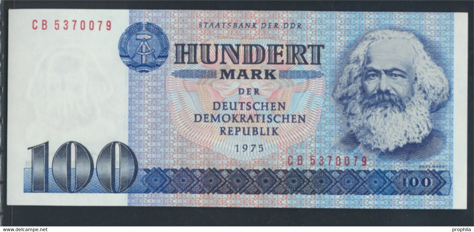 DDR Rosenbg: 363c, Kontrollnummer 7stellig, Computersatz Ab 1986 In Umlauf Bankfrisch 1975 100 Mark (9810866 - 100 Mark