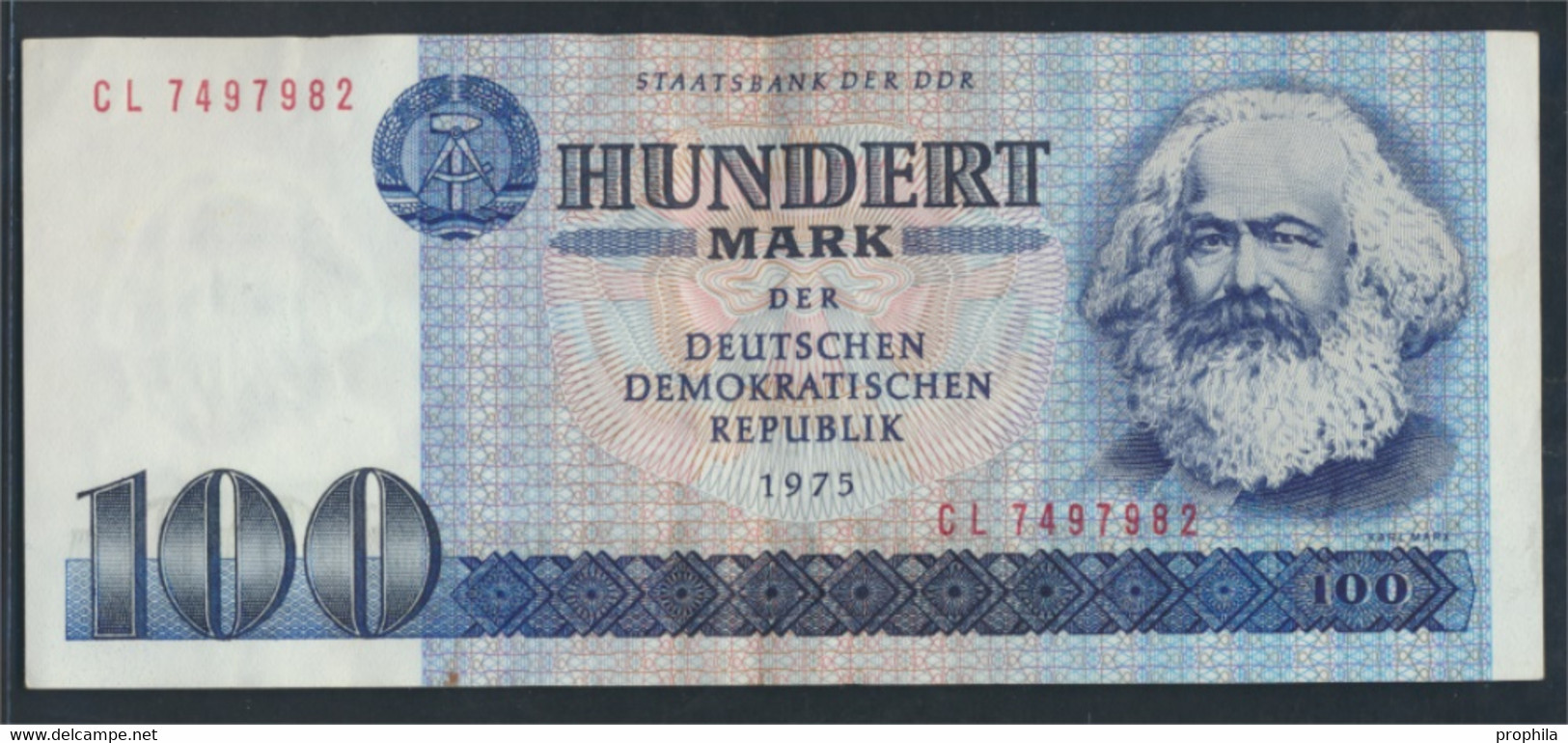 DDR Rosenbg: 363c, Kontrollnummer 7stellig, Computersatz Ab 1986 In Umlauf Gebraucht (III) 1975 100 Mark (9810712 - 100 Mark