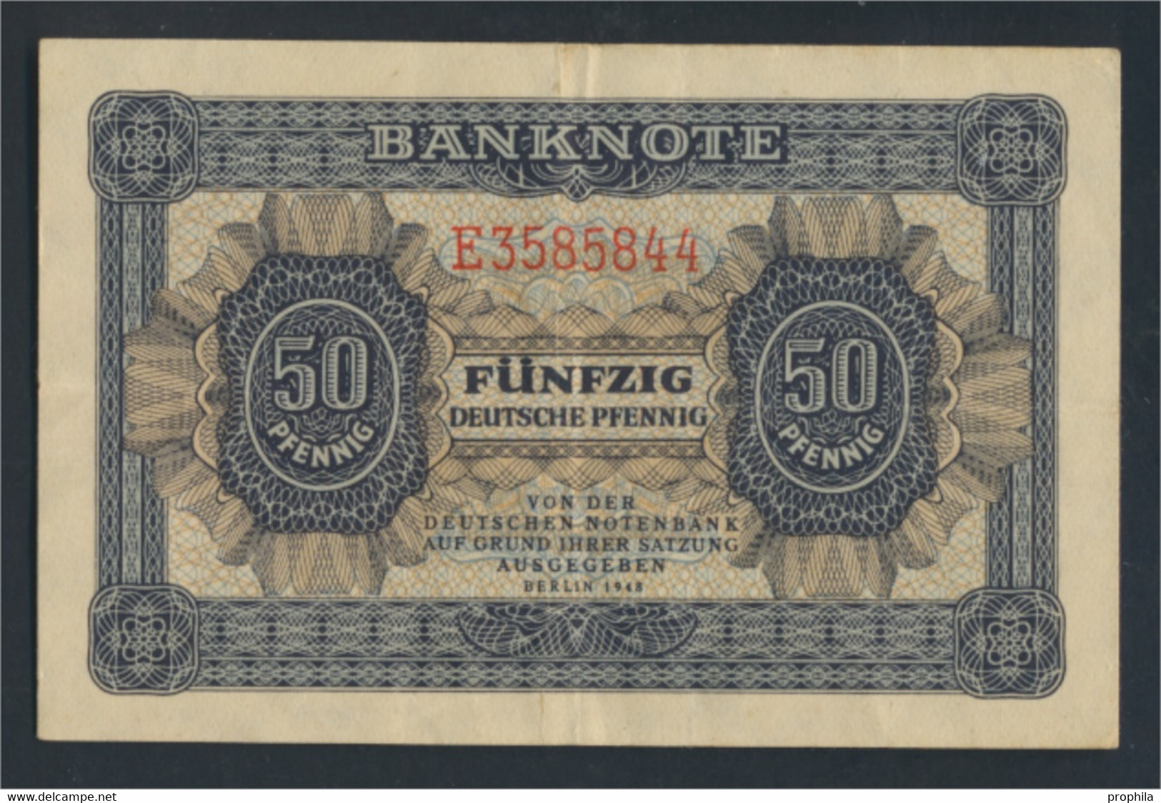 DDR Rosenbg: 339d KN 7stellig, Davor Ein Buchstabe Gebraucht (III) 1948 50 Deutsche Pfennig (9810770 - 50  Deutsche Pfennig