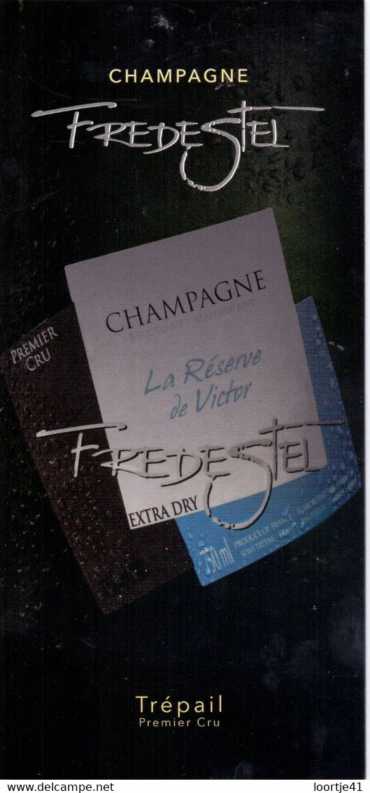 Pub Reclame Dépliant Folder - Champagne Fredestel - Trépail - Alcools