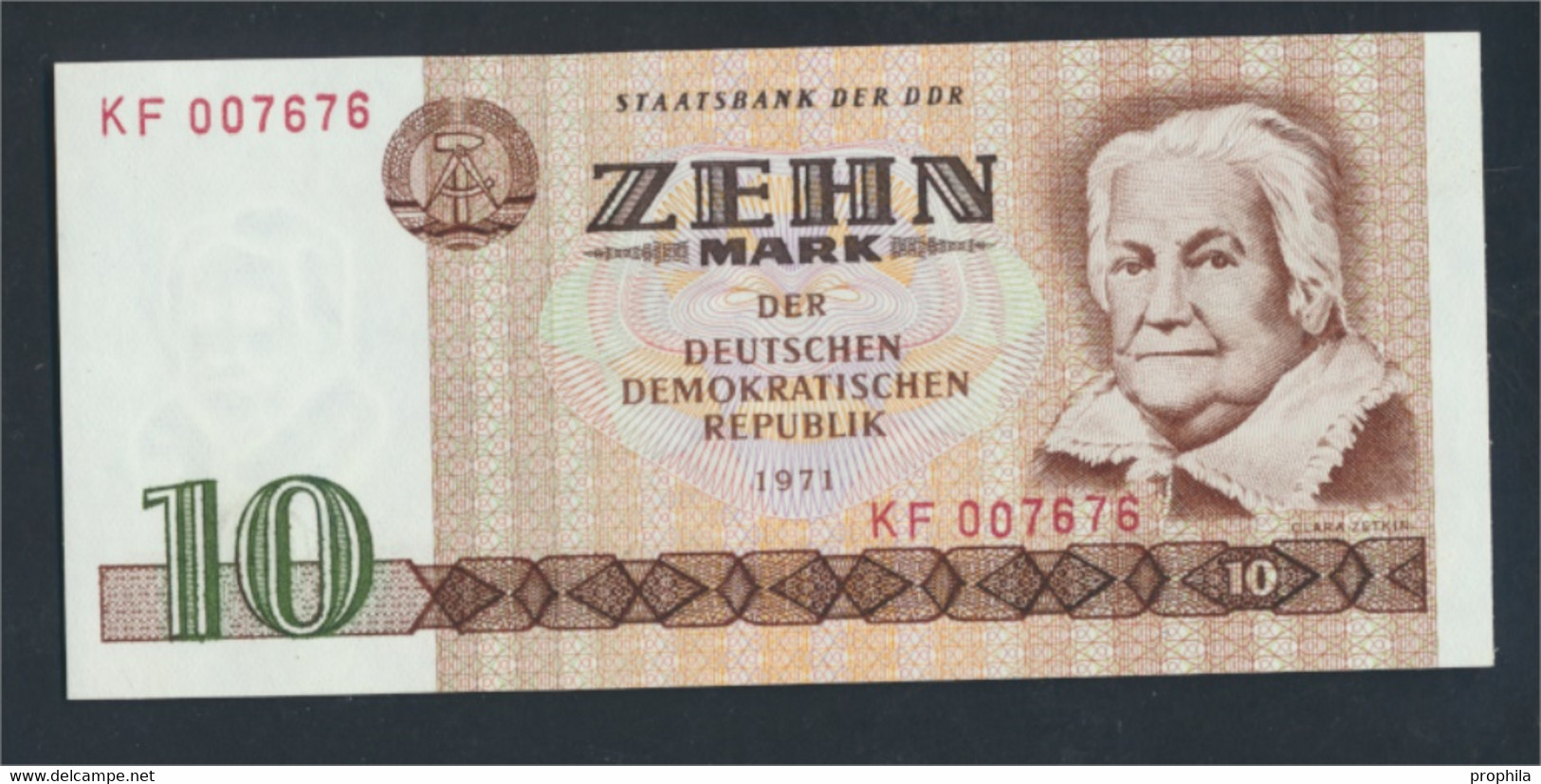 DDR Rosenbg: 359a, Kontrollnummer 6stellig, Typensatz Ab 1975 In Umlauf Bankfrisch 1971 10 Mark (9810855 - 10 Mark