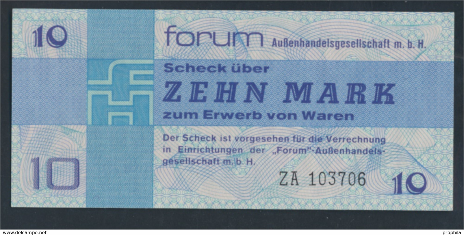 DDR Rosenbg: 370b, Forumscheck Zum Erwerb Von Ausländischen Waren Bankfrisch 1979 10 Mark (9810707 - 10 Mark