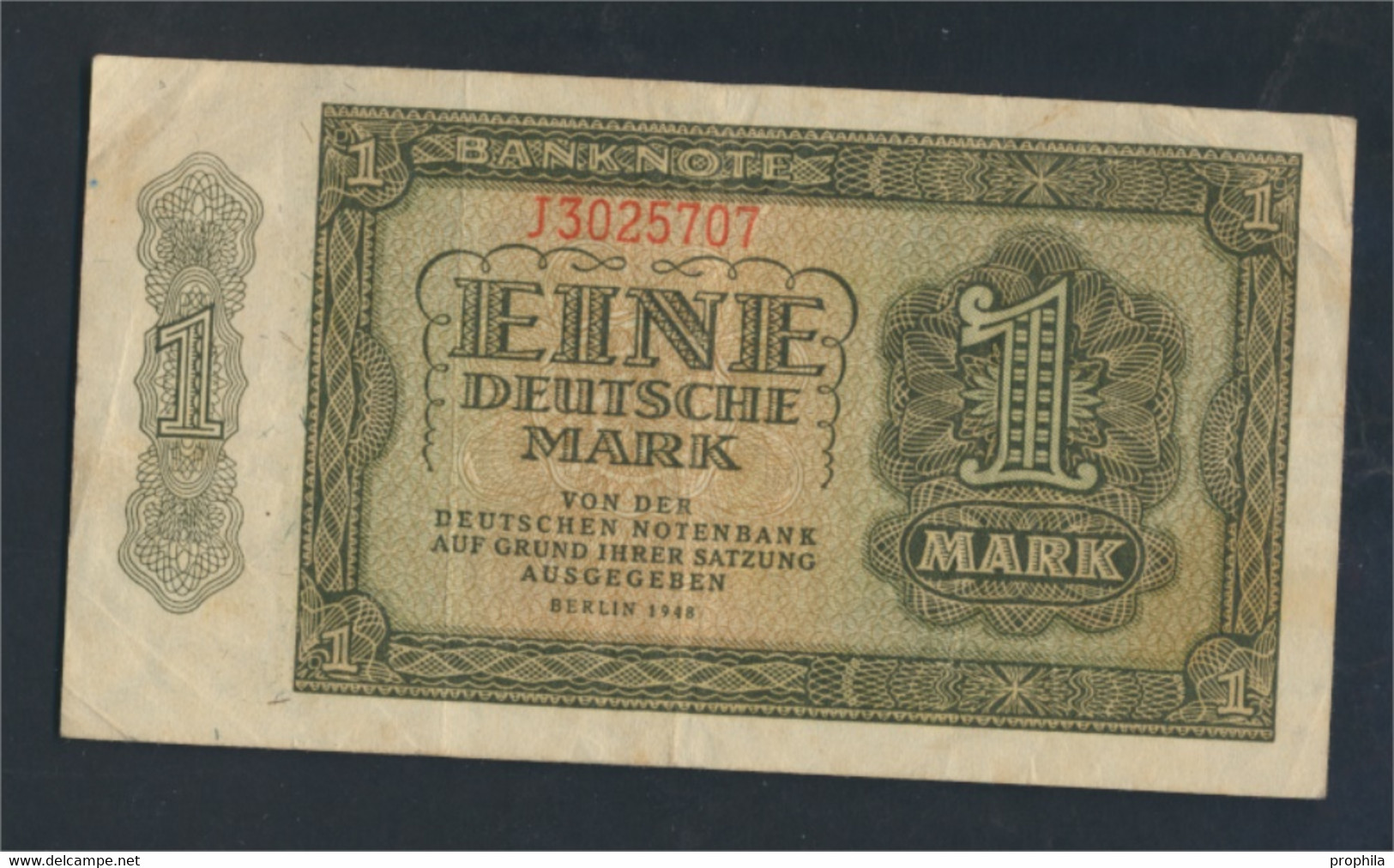 DDR Rosenbg: 340d KN 7stellig, Davor Ein Buchstabe Gebraucht (III) 1948 1 Deutsche Mark (9810761 - 1 Deutsche Mark