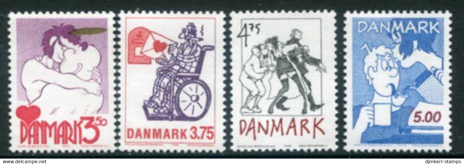DENMARK 1992 Comics MNH / **   Michel 1039-42 - Unused Stamps