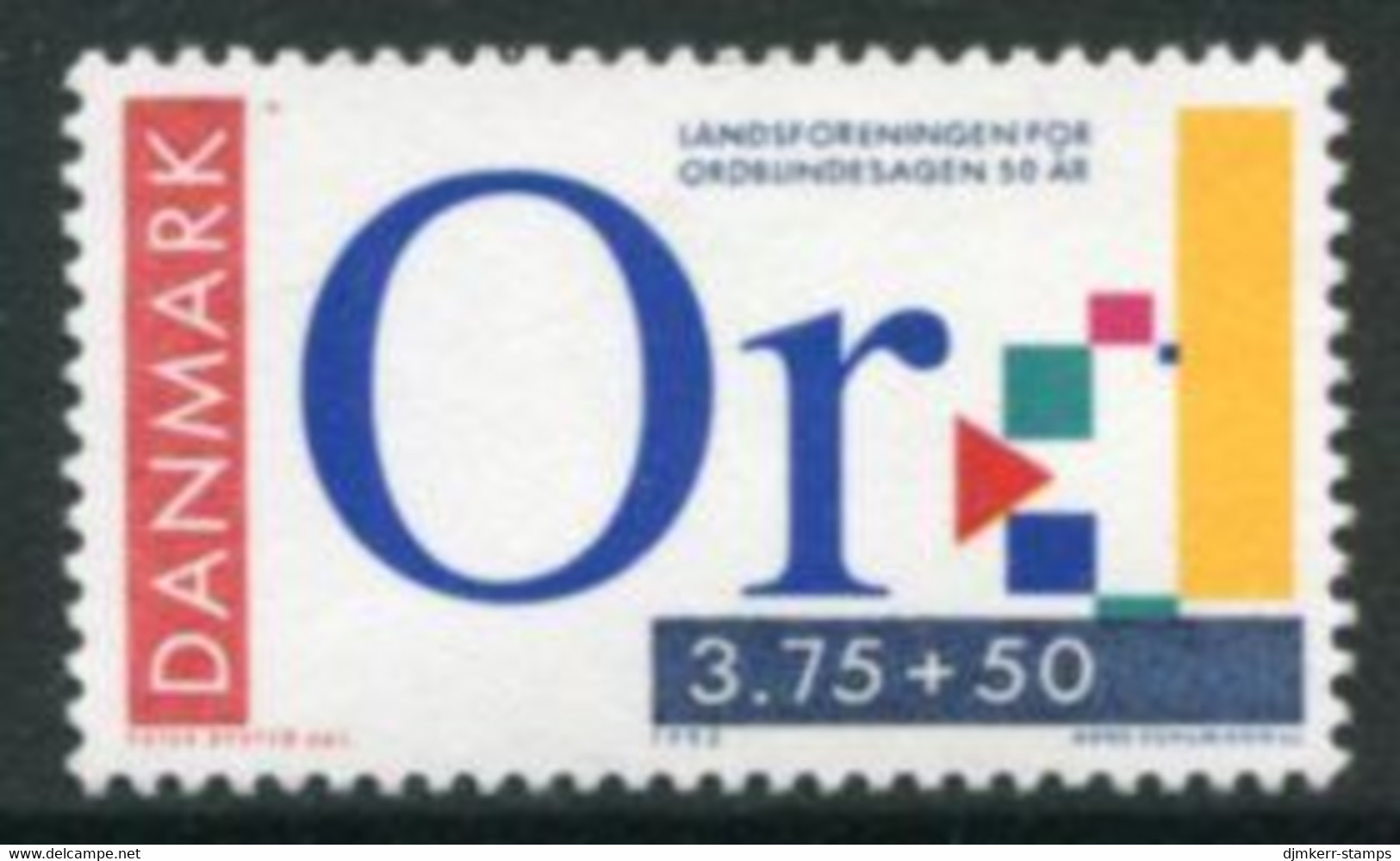 DENMARK 1992 Dyslexia Associationt MNH / **   Michel 1037 - Unused Stamps