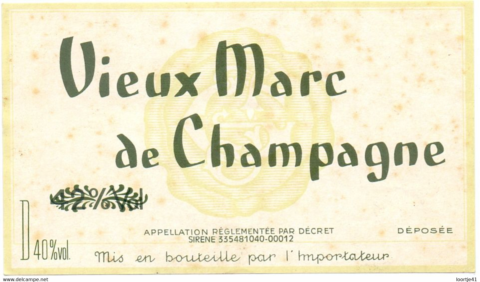 Etiket Etiquette - Vieux Marc De Champagne - Alcohols & Spirits