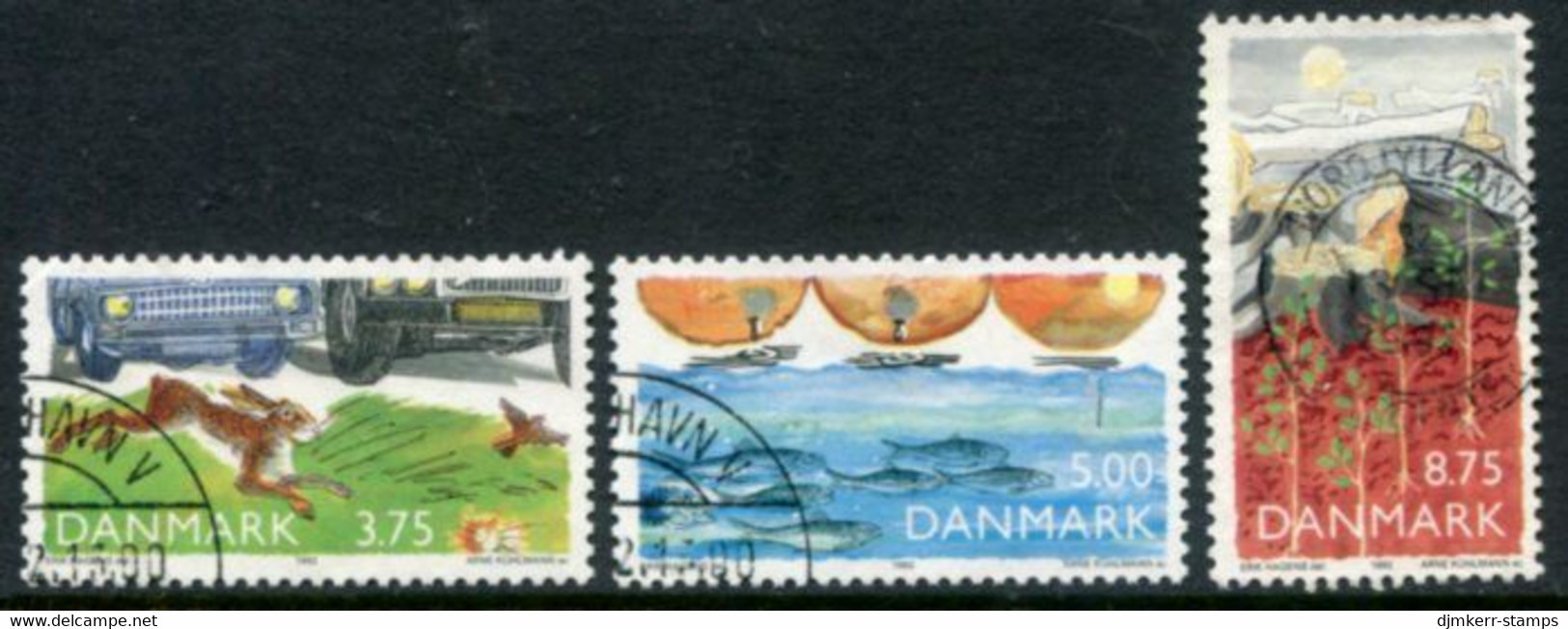 DENMARK 1992 Nature, Environment And Development Used   Michel 1032-34 - Gebraucht