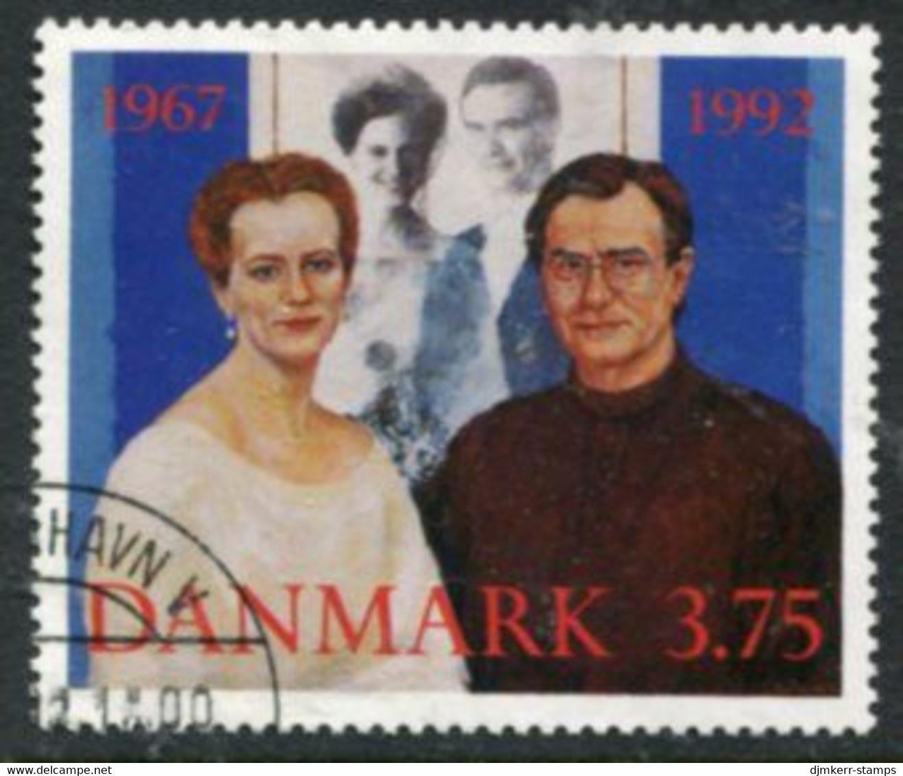 DENMARK 1992 Queen's Silver Wedding Used   Michel 1031 - Usado