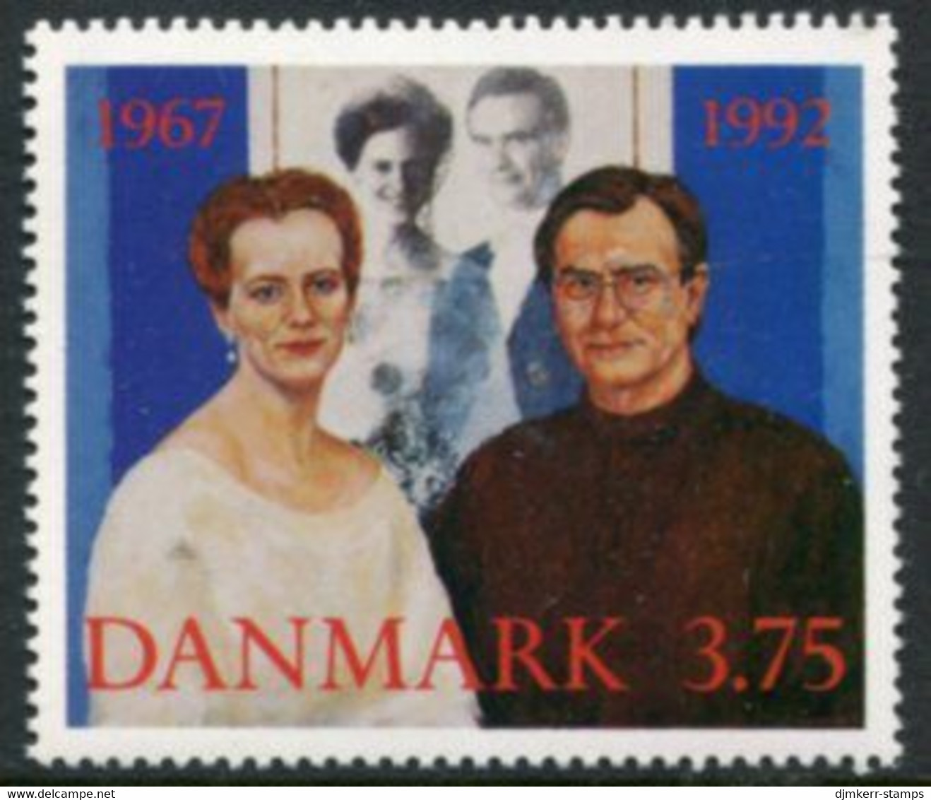 DENMARK 1992 Queen's Silver Wedding MNH / **   Michel 1031 - Nuovi