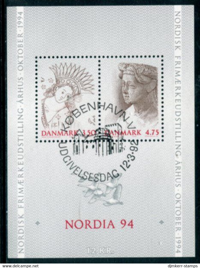 DENMARK 1992 NORDIA '94 Philatelic Exhibition Block Used   Michel Block 8 - Gebraucht