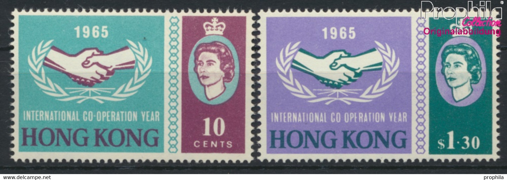 Hongkong 216-217 (kompl.Ausg.) Postfrisch 1965 Zusammenarbeit (9788966 - Unused Stamps