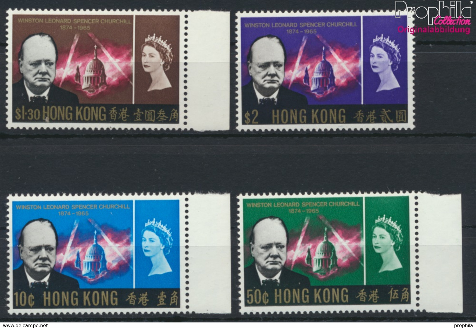 Hongkong 218-221 (kompl.Ausg.) Postfrisch 1966 Churchill (9788965 - Neufs