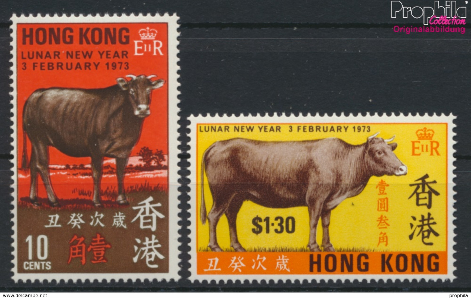 Hongkong 266-267 (kompl.Ausg.) Postfrisch 1973 Chinesisches Neujahr (9788949 - Unused Stamps