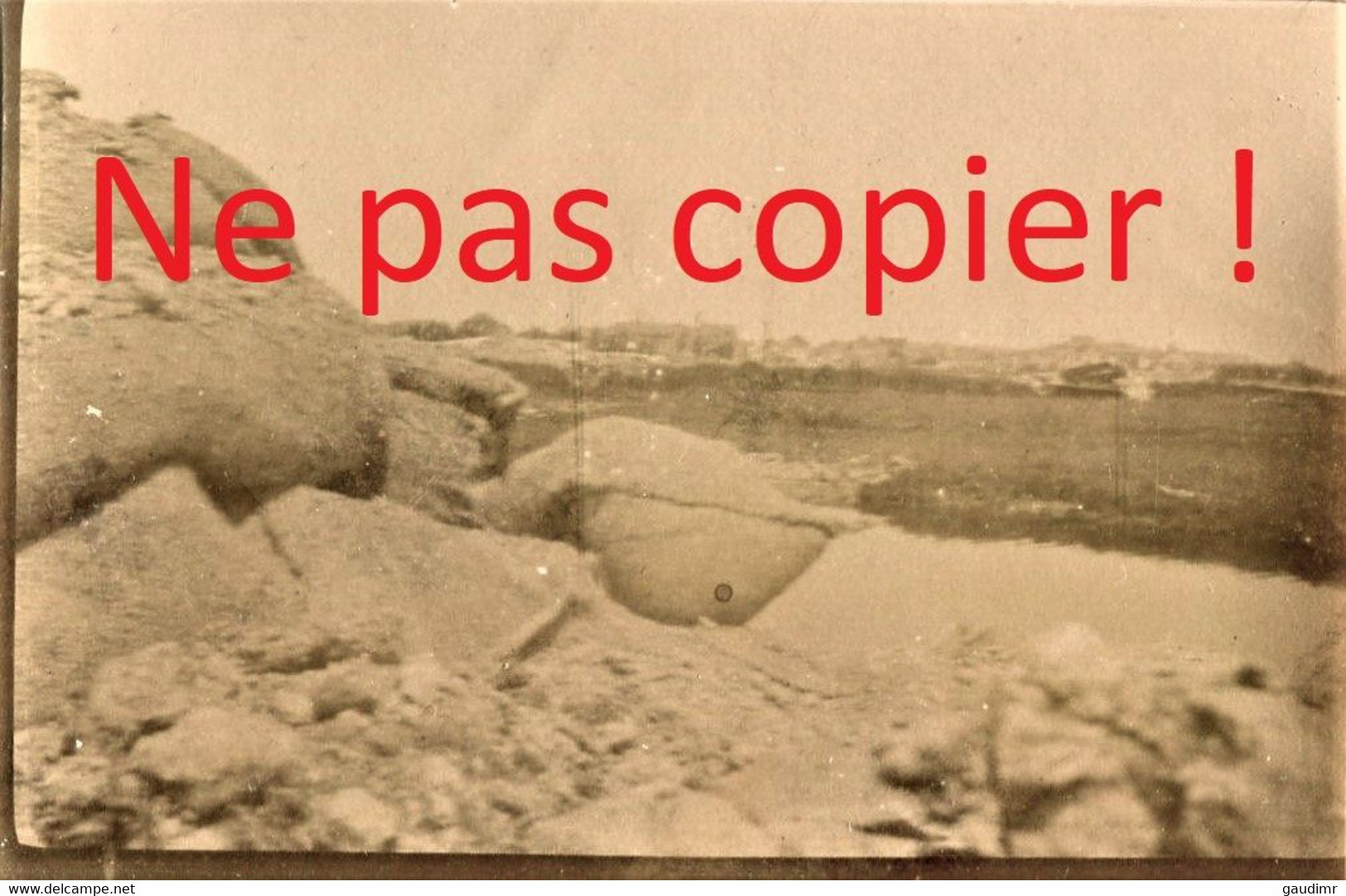 PHOTO BELGE 9e DE LIGNE - PANORAMA VUE DE LA BERGE A DIXMUDE BELGIQUE - GUERRE 1914 1918 - 1914-18