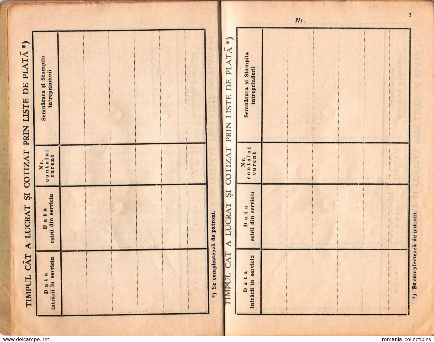 Romania, 1934, Social Insurance Member Card - Revenue Fiscal Stamps / Cinderellas - Fiscaux