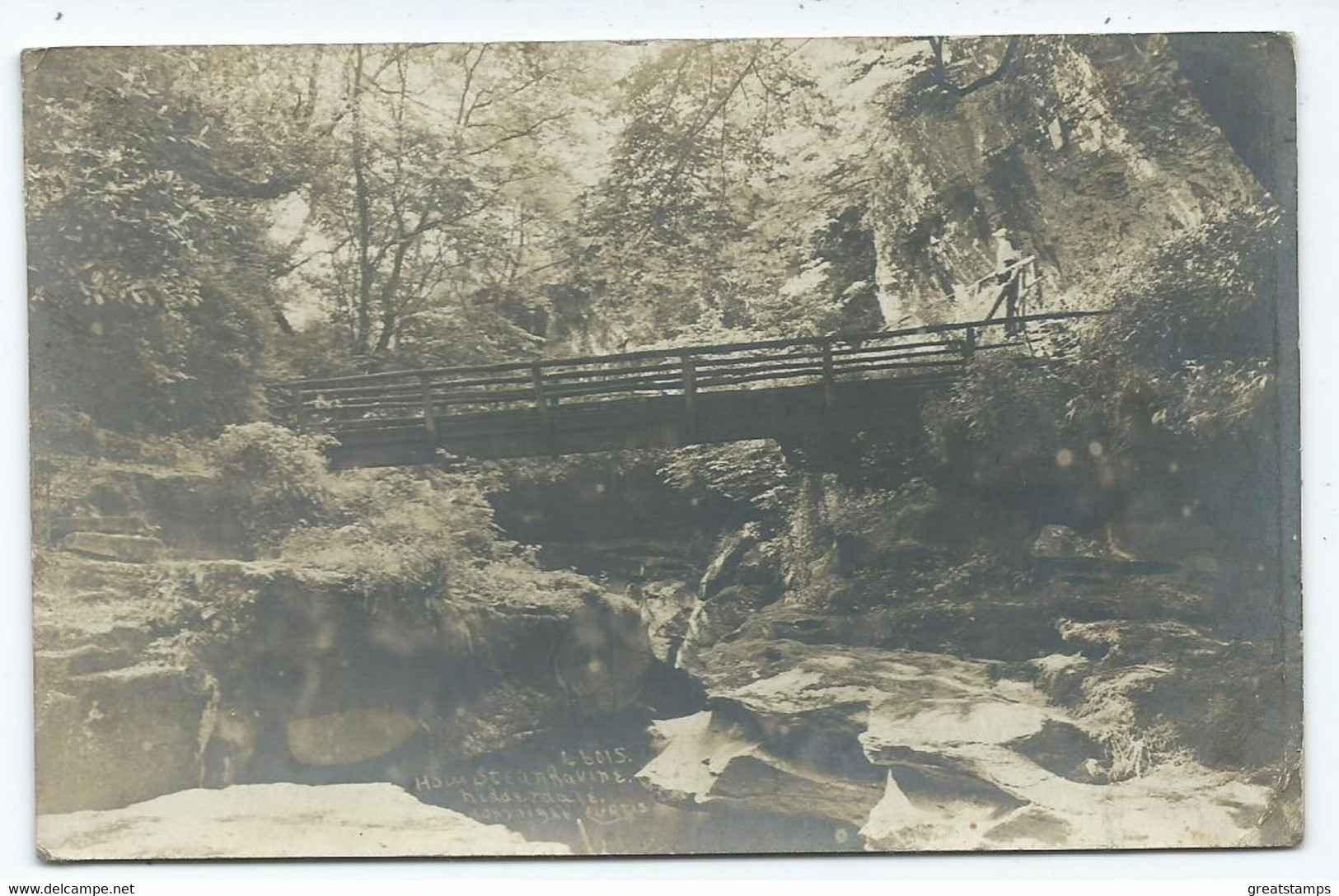 Yorkshire Postcard Rp Nidderdaler How Stream Ravine Posted 1923 - York