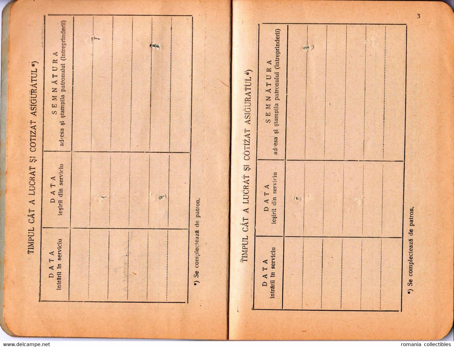 Romania, 1945, Social Insurance Member Card - Fiscale Zegels