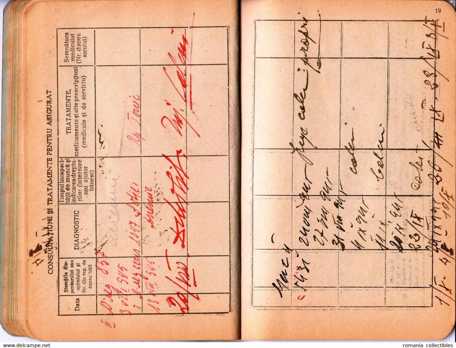 Romania, 1945, Social Insurance Member Card