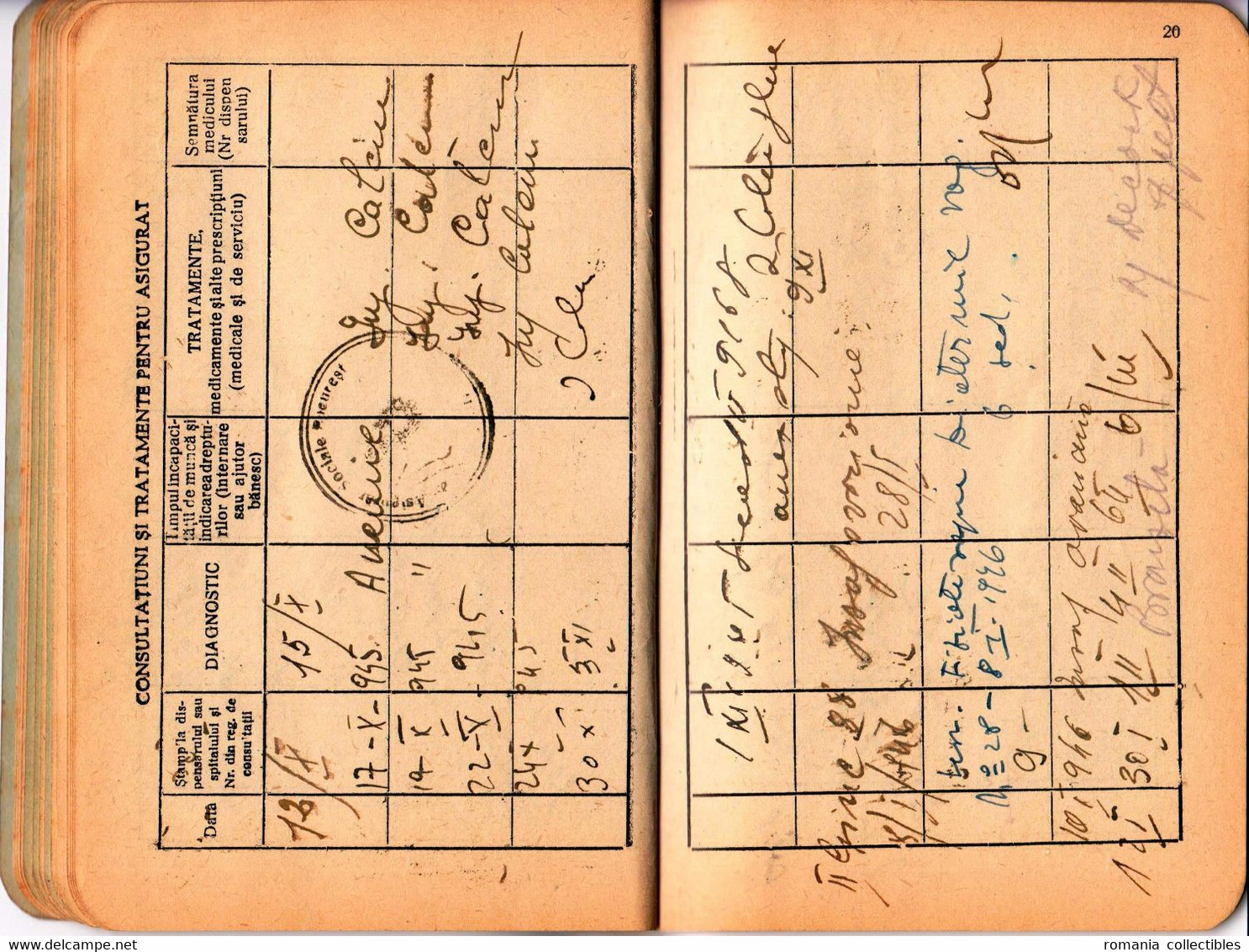 Romania, 1945, Social Insurance Member Card